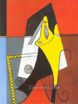 パブロ・ピカソ Painting - 肘掛け椅子に座る女性 5 1927 キュビスト パブロ・ピカソ